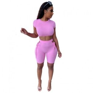 Two piece pink outfit